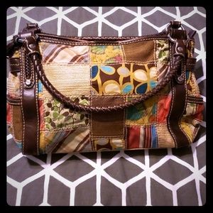 Fossil patchwork purse